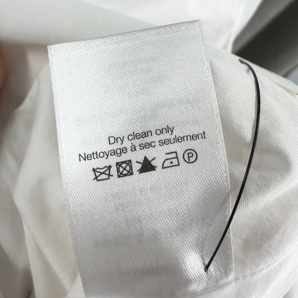 Veronica Beard Cita Shirt Dress Womens Size 12 White Minimalist Ruched Capsule - Picture 7 of 10